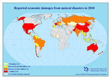 Økonomisk tab efter naturkatastrofer i 2010