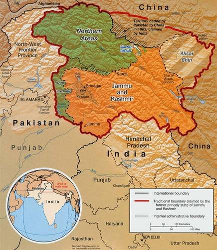Inddelingen af Kashmir