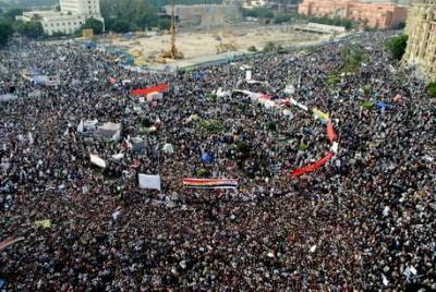 Demonstranter samledes i Tahrir-pladsen i Kairo i november 2011